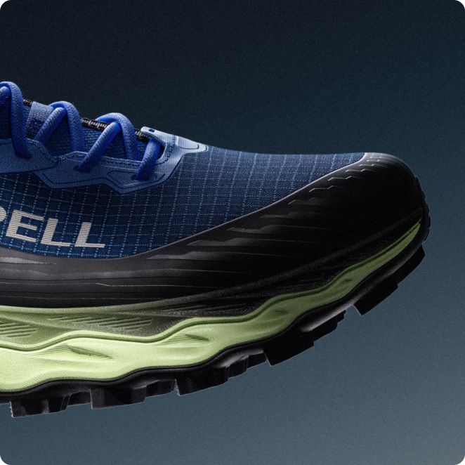 Nahaufnahme der Merrell Agility Peak 6 Schuhe
